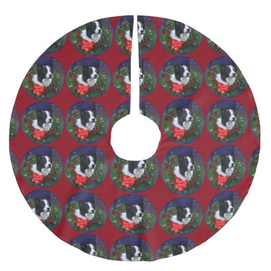 Border Collie Christmas Kerstboom Rok (Voorkant)