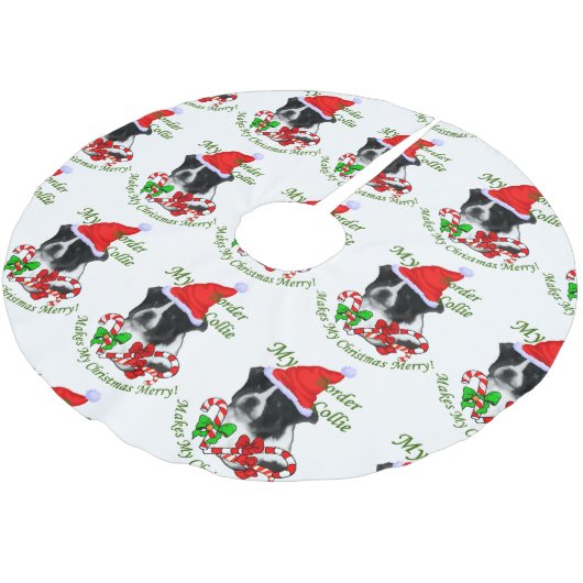 Border Collie Christmas Kerstboom Rok (Gekanteld)