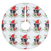 Border Collie Christmas Kerstboom Rok (Voorkant)