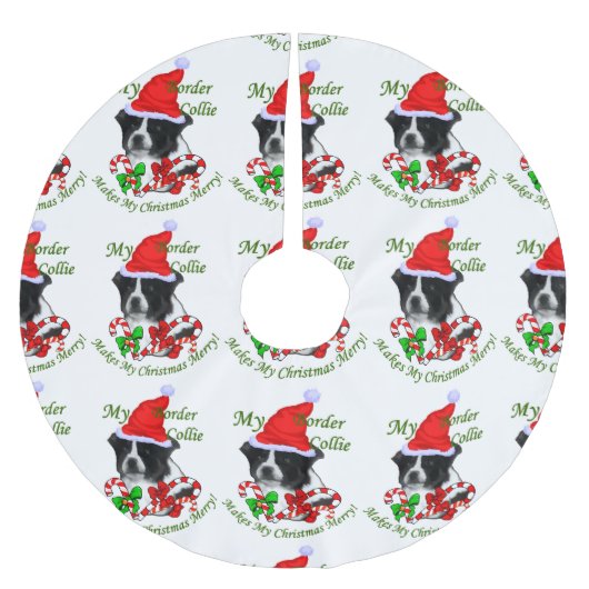 Border Collie Christmas Kerstboom Rok (Voorkant)