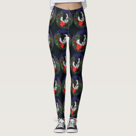 Border Collie Christmas Leggings
