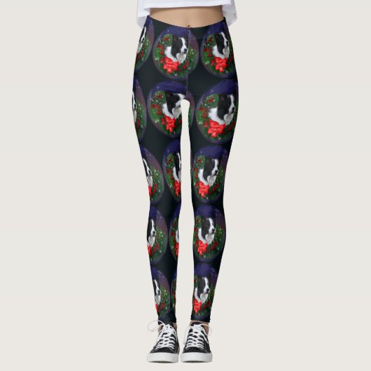 Border Collie Christmas Leggings (Voorkant)