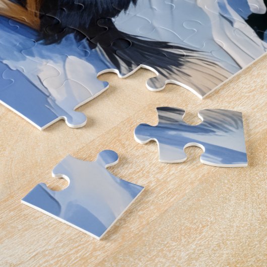 Border Collie Christmas Lighthouse Holiday Legpuzzel (Zijkant)