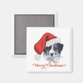 Border Collie Christmas Magneet (Voorkant / Achterkant)