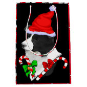 Border Collie Christmas Medium Cadeauzakje (Voorkant)