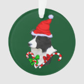 Border Collie Christmas Ornament (voorkant)