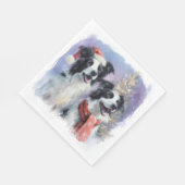 Border Collie Christmas Paper Napkin Servet (Hoek)