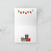 Border Collie Christmas Puppy Christmas Kaart (Binnen)