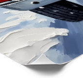 Border Collie Christmas Red Truck Holiday Perfect Poster (Hoek)