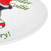 Border Collie Christmas Snijplank (Hoek)