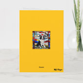 Border Collie Christmas Stocking Kaart (Achterkant)