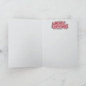 Border Collie Christmas Stocking Kaart (Binnen)