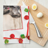 Border Collie Christmas Theedoek (Quarter Fold)