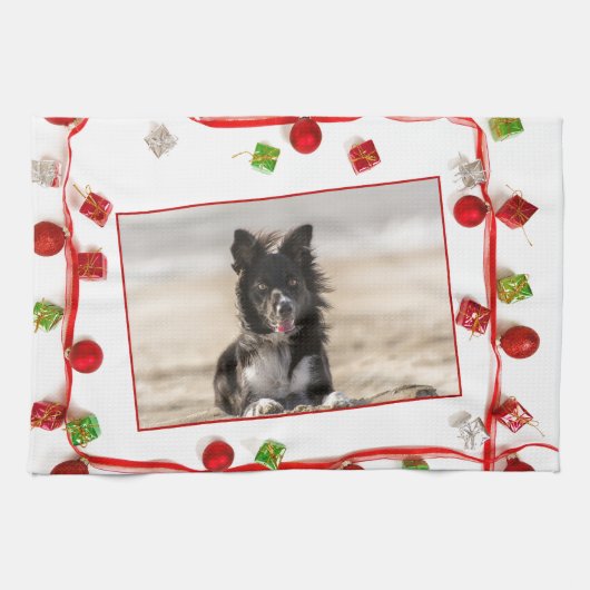 Border Collie Christmas Theedoek (Horizontaal)
