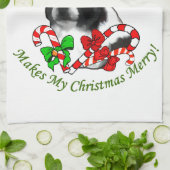 Border Collie Christmas Theedoek (Gevouwen)