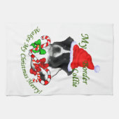 Border Collie Christmas Theedoek (Horizontaal)