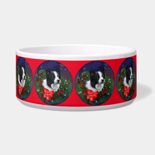 Border Collie Christmas Voerbakje