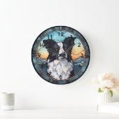 Border Collie Clock Grote Klok (Huis)