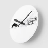Border Collie Clock Ronde Klok (Hoek)