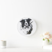 Border Collie Clock Ronde Klok (Huis)
