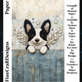 Border Collie Collage CL3 Schrapboek Papier