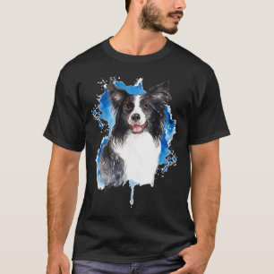 Border Collie Colorful Hondenliefhebber T-shirt