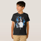 Border Collie Colorful Hondenliefhebber T-shirt (Voorkant volledig)