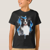 Border Collie Colorful Hondenliefhebber T-shirt (Voorkant)