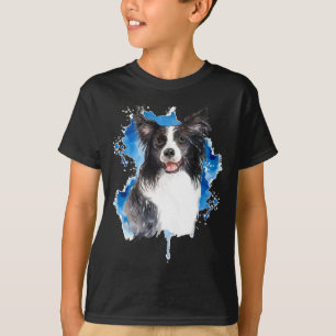 Border Collie Colorful Hondenliefhebber T-shirt