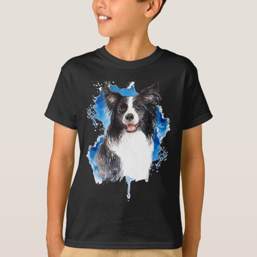 Border Collie Colorful Hondenliefhebber T-shirt (Voorkant)