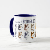 Border Collie colors - Mug Mok (Voorkant links)