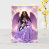 Border Collie condoleancekaart Kaart (Gele Bloem)