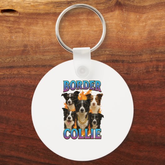 Border Collie Copy Sleutelhanger (Voorkant)