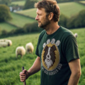 Border Collie Dad Aangepaste tekst T-shirt