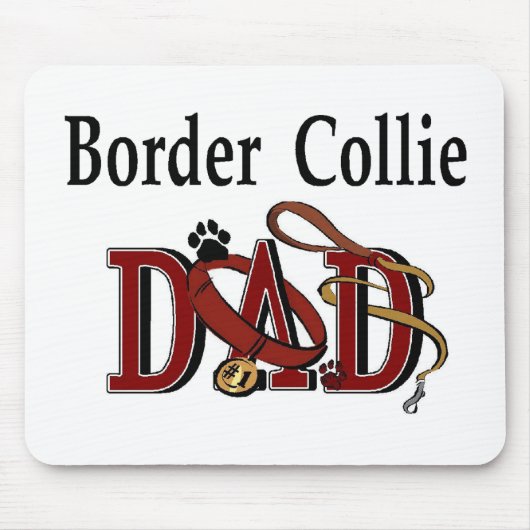 Border Collie Dad Gifts Muismat (Voorkant)