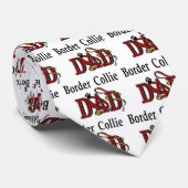 Border Collie Dad Gifts Stropdas (Opgerold)