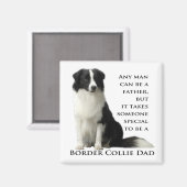 Border Collie Dad Magnet (Voorkant / Achterkant)
