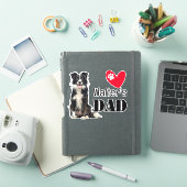 Border Collie Dad Persoonlijke Sticker (iPad Cover)