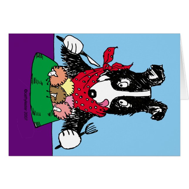 Border Collie Dinner (Voorkant Horizontaal)