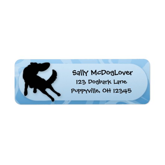 Border Collie Disc Dog Etiket (Voorkant)