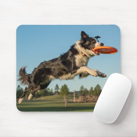 Border Collie Disc Golf Mousepad Muismat (Met muis)