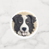 Border Collie Dog 3D geïnspireerd Confetti (Kleine voorkant)