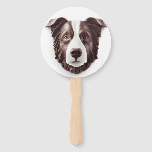 Border Collie Dog 3D geïnspireerd Handwaaier (Achterkant)