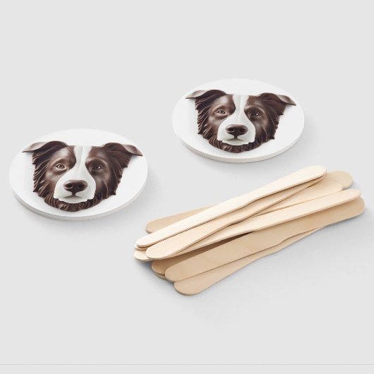 Border Collie Dog 3D geïnspireerd Handwaaier (Niet-gemonteerd)