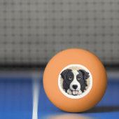 Border Collie Dog 3D geïnspireerd Pingpongbal (Net)