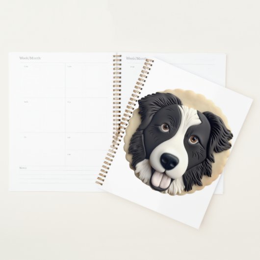 Border Collie Dog 3D geïnspireerd Planner (Display)