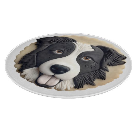 Border Collie Dog 3D geïnspireerd Snijplank (Hoek)
