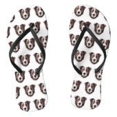 Border Collie Dog 3D geïnspireerd Teenslippers (Voetbed)