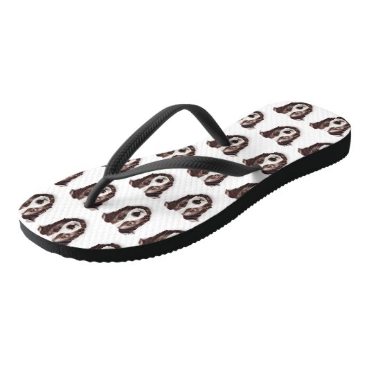 Border Collie Dog 3D geïnspireerd Teenslippers (Schuin)