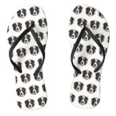 Border Collie Dog 3D geïnspireerd Teenslippers (Voetbed)